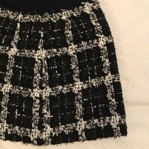Black and White Plaid Skirt